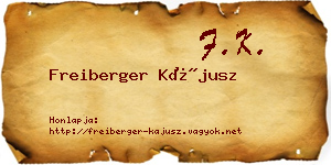 Freiberger Kájusz névjegykártya
